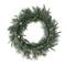 Glitzhome® 24" Pre-Lit Snow Flocked Greenery Pine Poinsettia Christmas Wreath
